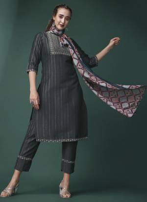 Party Wear Sequins Embroidered Designer Readymade Kurta Set