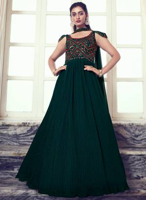 Grab These Beautiful Looking Designer Gown With Dupatta.These Gown And Dupatta Is Fabricated On Georgette.Its Beautified With Designer Thread,Sequance Embroidery Work.