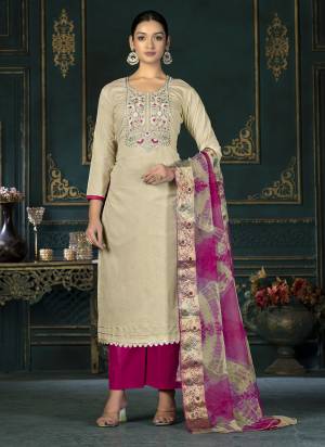 Grab These Suit in Fine Colored Pair With Bottom And Dupatta.These Top Are Cambric Cotton And Dupatta Are Fabricated On Soft Banarasi Pair With Cotton Bottom.Its Beautified With Wevon Designer With Embroidery Work.