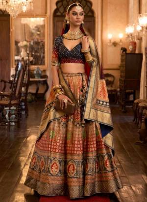 For A Fancy Designer Look,Grab These Lehenga Choli With Dupatta in Fine Colored.These Lehenga And Choli Are Rajwadi Silk And Dupatta Are Fabricated On Rajwadi Silk Pair.Its Beautified With Designer Printed With Sparkle N Aari,Mirror Embroidery Work.