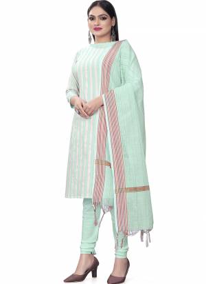 Garb This Suits In Lovely Color.Its Pretty Top Is Cotton Based Paired Bottom Cotton And Cotton Fabricated Dupatta Are Wevon Designer. Which Gives An Attractive To The Dress.