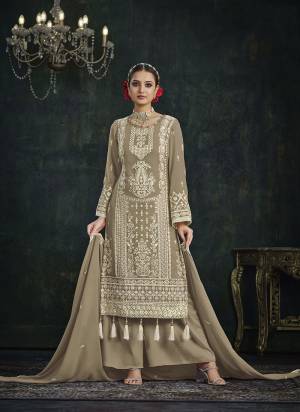 Grab These Plazzo Suit in Fine Colored Pair With Bottom And Dupatta.These Top And Dupatta Are Fabricated On Faux Georgette Pair With Santoon Bottom.Its Beautified With Santoon Inner.Its Beautified With Designer Heavy Embroidery Work.