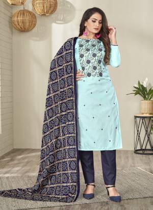 Grab These Suit in Fine Colored Pair With Bottom And Dupatta.These Top Are Zora Silk And Dupatta Are Fabricated On Fancy Pair With Indo Cotton Bottom.Its Beautified With Designer Bandhani Printed, Embroidery Work.