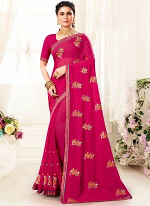 Attrective Saree in Fine Colored.These Saree Are Blooming Georgette And Blouse is Fabricated On Blooming Georgette Pair.