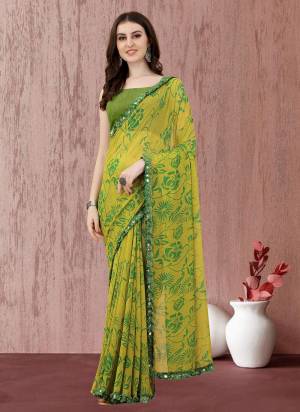 Attrective These Printed Designer Saree in Fine Colored.These Saree Are Georgette And Blouse is Fabricated On Banglori Pair.