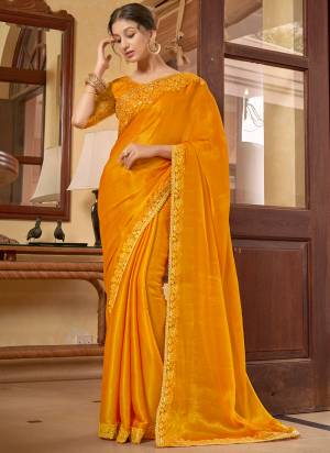 Attrective These  Saree in Fine Colored.These Saree Are Blooming sitara chiffon And Blouse is Fabricated On Blooming sitara chiffon Pair.