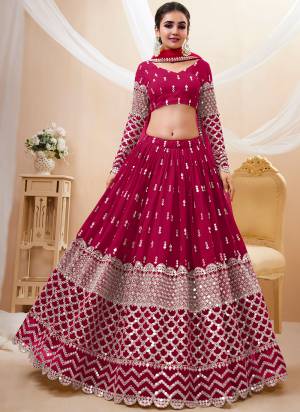 For A Fancy Designer Look,Grab These Lehenga Choli With Dupatta in Fine Colored.These Lehenga, Choli are GEORGETTE  and  Dupatta SOFT NET.