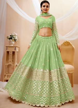 For A Fancy Designer Look,Grab These Lehenga Choli With Dupatta in Fine Colored.These Lehenga, Choli are GEORGETTE  and  Dupatta SOFT NET.