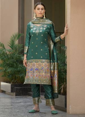 Attrective These Designer Suit in Fine Colored Pair With Bottom And Dupatta.