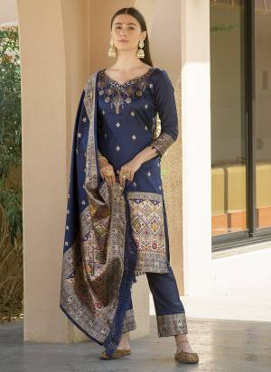 Attrective These Designer Suit in Fine Colored Pair With Bottom And Dupatta.