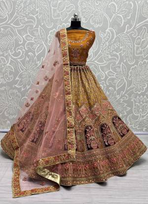 For A Fancy Designer Look,Grab These Lehenga Choli With Dupatta in Fine Colored.These Lehenga And Choli Are Bridal Net And Dupatta Are Fabricated On Soft Net Pair.Its Beautified With Designer Fancy Multy Thread,Sequance,Dori Embroidery,Diamond Work.