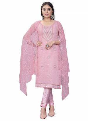 Grab These Suit in Fine Colored Pair With Bottom And Dupatta.These Top Are Chanderi Cotton And Dupatta Are Fabricated On Net Pair With Santoon Bottom.Its Beautified With Designer Embroidery Work.