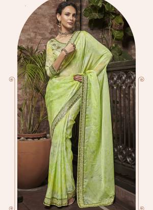 Garb These Designer Party Wear Saree in Fine Colored.These Saree Are Organza And Blouse is Fabricated On Art Silk Pair.Its Beautified Digital Printed,Embroidery Work Blouse,Border.