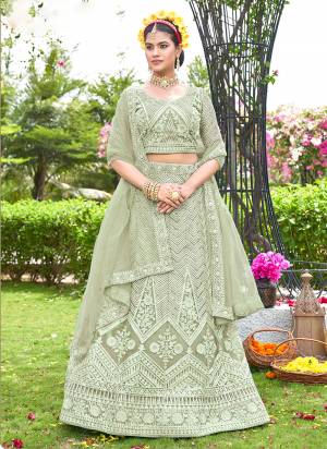 Grab These Beautiful Colored Lehenga Choli.These Lehenga and Dupatta Are Fabricated On Net Pair With Net Blouse.Its Beautified With Heavy Thread,Sequance Embroidery Work.