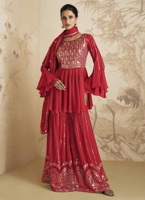 Garb These Designer Suits in Fine Colored Pair With Dupatta.These Top And Dupatta Are Fabricated On Chinon Pair With Chinon Bottom.Its Beautified With Heavy Designer Sequance Embroidery Work.