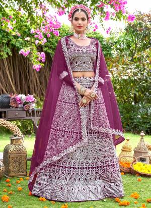 Grab These Beautiful Colored Lehenga Choli.These Lehenga and Dupatta Are Fabricated On Net Pair With Net Blouse.Its Beautified With Heavy Embroidery Work.