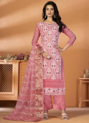 Grab These Suit in Fine Colored Pair With Bottom And Dupatta.These Top Are Modal Silk And Dupatta Are Fabricated On Organza Pair With Santoon Bottom.Its Beautified With Santoon Inner.Its Beautified With Designer Embroidery Work.