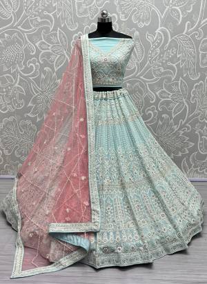 For A Fancy Designer Look,Grab These Lehenga Choli With Dupatta in Fine Colored.These Lehenga And Choli Are Net And Dupatta Are Fabricated On Soft Net Pair.Its Beautified With Designer Multy Thread,Dori Embroidery With Diamond Work.