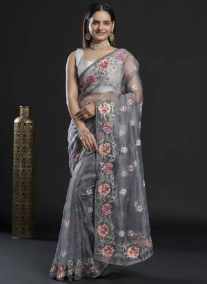 Attrective These Party Wear Saree in Fine Colored.These Saree Are Organza And Blouse is Art Silk Fabricated.Its Beautified With Designer Heavy Thread,Sequance Embroidery Work.