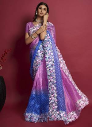 Attrective These Party Wear Saree in Fine Colored.These Saree Are Organza And Blouse is Art Silk Fabricated.Its Beautified With Designer Bandhani Printed,Thread Embroidery Work.