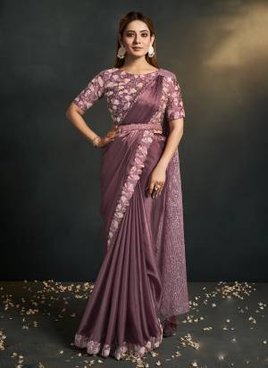 Look Attrective These Designer Party Wear Saree in Fine Light Colored.These Saree Are Satin Silk Crepe And Blouse Japan Crepe is Fabricated.Its Beautified Solid With Cord Sequance,Thread Embroidery,Additional Work.