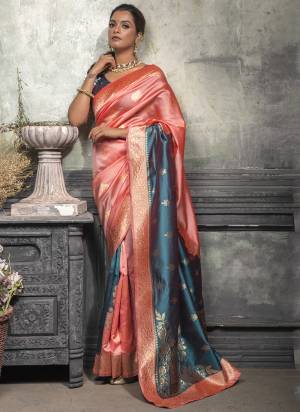 Attrective Looking These Festive Wear Saree in Fine Colored.These Saree And Blouse is Fabricated On Banarasi Silk.Its Beautified With Temple Wevon Designer.