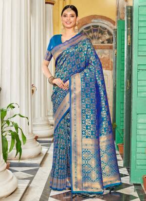 Garb These Party Wear Saree in Fine Colored.These Saree And Blouse is Fabricated On Banarasi Silk.Its Beautified With Weavon Jari Designer.