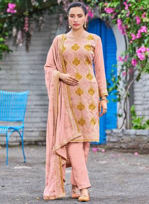 Grab These Suit in Fine Colored Pair With Bottom And Dupatta.These Top And Dupatta Are Fabricated On Faux Georgette Pair With Dull Santoon Bottom.Its Beautified With Heavy Designer Embroidery Work.