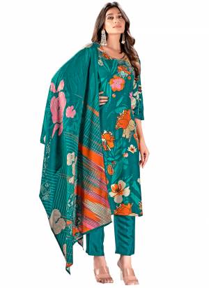 Attrective These Beautiful Looking Readymade Suits.These Top And Dupatta Are Muslin And Bottom Are Muslin Fabricated.Its Beautified With Disigner Digital Printed With Hand Work.