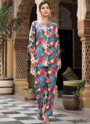 Grab These Attrective Readymade Co-Ord Top With Bottom Set in Fine Colored.These Top And Bottom Are Fabricated On Muslin Pair.Its Beautified With Designer Digital Printed.