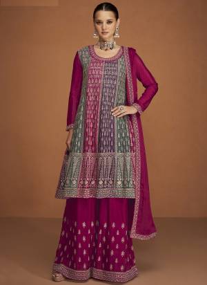 Garb These Designer Plazzo Suits in Fine Colored Pair With Dupatta.These Top And Dupatta Are Fabricated On Georgette Pair With Georgette Bottom.Its Beautified With Heavy Designer Floral Sequance Embroidery Work.