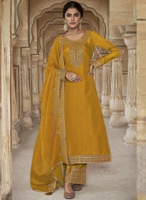 Attrective These Designer Plazzo Suit in Fine Colored Pair With Bottom And Dupatta.These Top Are Dola Silk And Dupatta Are Fabricated On Chinon Pair With Santoon Bottom.Its Beautified With Santoon Inner.Its Beautified With Designer Heavy Embroidery Work.