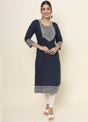 Grab These Beautiful Looking Readymade Long Kurti.These Kurti is Fabricated On Cotton.Its Beautified With Designer Embroidery Work.