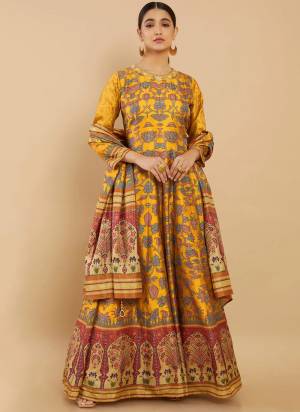 Grab These Partywear Anarkali Suit in Fine Colored Pair With Dupatta.These Suits Are Fabricated On Doll Silk Pair With Chinon Dupatta.Its Beautified With Designer Digital Printed With Hand Work In Nack Line.