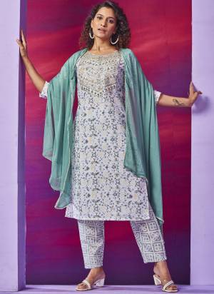 Attrective Looking These Beautiful Looking Readymade Suits.These Top And Bottom Are Cotton And Dupatta Naznin Fabricated.Its Beautified With Designer Printed With Embroidery Work.