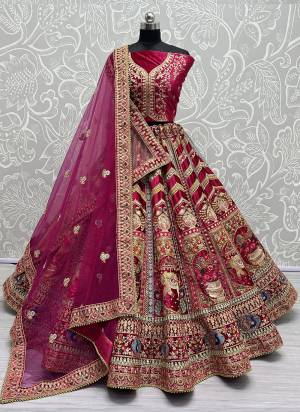 For A Fancy Designer Look,Grab These Lehenga Choli With 2  Dupatta in Fine Colored.These Lehenga And Choli Are Velvet And Dupatta Are Fabricated On Soft Net And Soft Net Pair.Its Beautified With Designer Patch,Dori,Thread, Sequance Embroidery,Diamond Work.