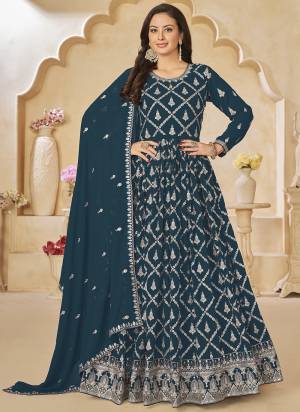 Grab These Designer Paty Wear Anarkali Suit in Fine Colored Pair With Bottom And Dupatta.These Top And Dupatta Are Fabricated On Faux Georgette Pair With Santoon Bottom.Its Beautified With Santoon Inner.Its Beautified With Heavy Designer Embroidery Work.