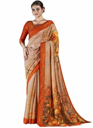 Looking These Party Wear Designer Saree in Fine Colored.These Saree And Blouse is Fabricated On Fancy Natural Silk Pair.Its Beautified With Wevon Jari Jacquard Designer With Digital Printed.