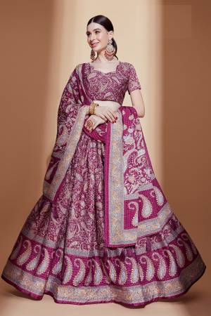 For A Designer Look,Grab These Lehenga Choli in Fine Colored.These Lehenga And Blouse Are Fabricated On Chinon Crochet Pair With Chinon Crochet Dupatta.Its Beautified With Digital Printed,Crochet Embroidery Work.