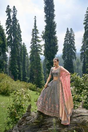 For A Designer Look,Grab These Designer Lehenga Choli in Fine Colored.These Lehenga And Blouse Are Fabricated On Silk Pair With Georgette Dupatta.Its Beautified With Heavy Designer Embroidery With Stone Work.