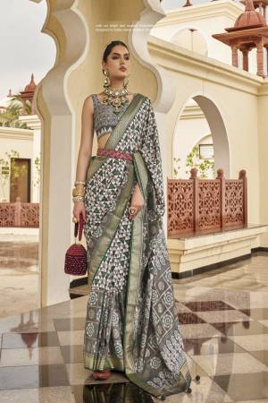 Looking These Party Wear Patola Saree in Fine Colored.These Saree And Blouse is Fabricated On V P Silk.Its Beautified Designer Printed, Wevon Jari Designer.