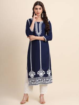 Attrective These Beautiful Looking Readymade Kurti.These Kurti is Fabricated On Rayon.Its Beautified With Designer Embroidery Work.