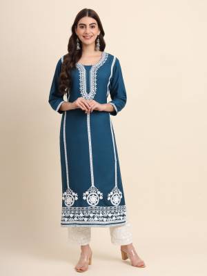 Attrective These Beautiful Looking Readymade Kurti.These Kurti is Fabricated On Rayon.Its Beautified With Designer Embroidery Work.