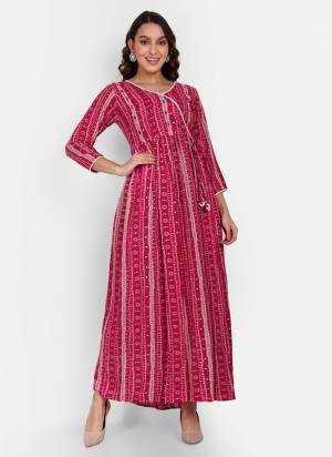 Grab These Beautiful Looking Party Wear Readymade Long Kurti.These Kurti is Fabricated On Viscose.Its Beautified With Designer Printed,Embroidery Work.