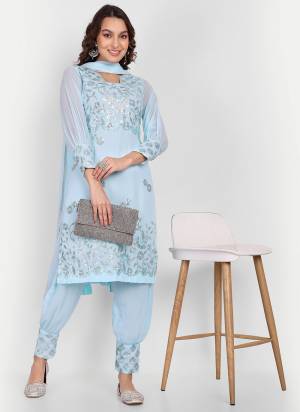 Attrective These Beautiful Looking Readymade Suits.These Top Are Georgette And Botton is Fabricated On Georgette And Dupatta Are Georgette.Its Beautified With Designer Embroidery Work.