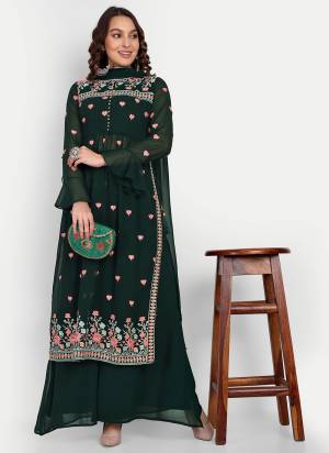 Attrective These Beautiful Looking Readymade Suits.These Top Are Georgette And Botton is Fabricated On Georgette And Dupatta Are Georgette.Its Beautified With Designer Embroidery Work.