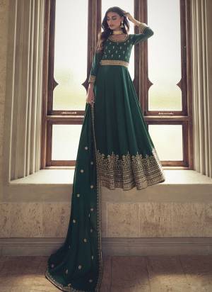 Attrective These Designer Anarkali Suit in Fine Colored Pair With Bottom And Dupatta.These Top Are Silk And Dupatta Are Fabricated On Silk Pair With Dull Santoon Bottom.Its Beautified With Santoon Inner.Its Beautified With Designer Heavy Embroidery Work.