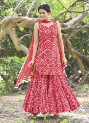 Grab This Readymade Suits In Fine Color Top And Bottom Are Rayon And Dupatta Are Georgette Fabricated Beautified With Printed Designer. It Is Light In Weight And Easy To Carry All Day Long. 