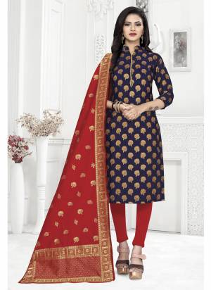 Grab These Suit in Fine Colored Pair With Bottom And Dupatta.These Top And Dupatta Are Fabricated On Banarasi Silk Pair With Tafetta Silk Bottom.Its Beautified With Wevon Jacquard Designer.