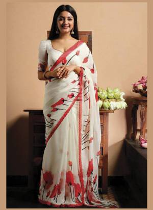 Garb These Party Wear Saree in Fine Colored.These Saree Are Linen And Blouse is Fabricated On Linen.Its Beautified With Designer Digital Printed.